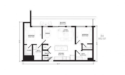 the floor plan of the house includes a large living room and a master bedroom